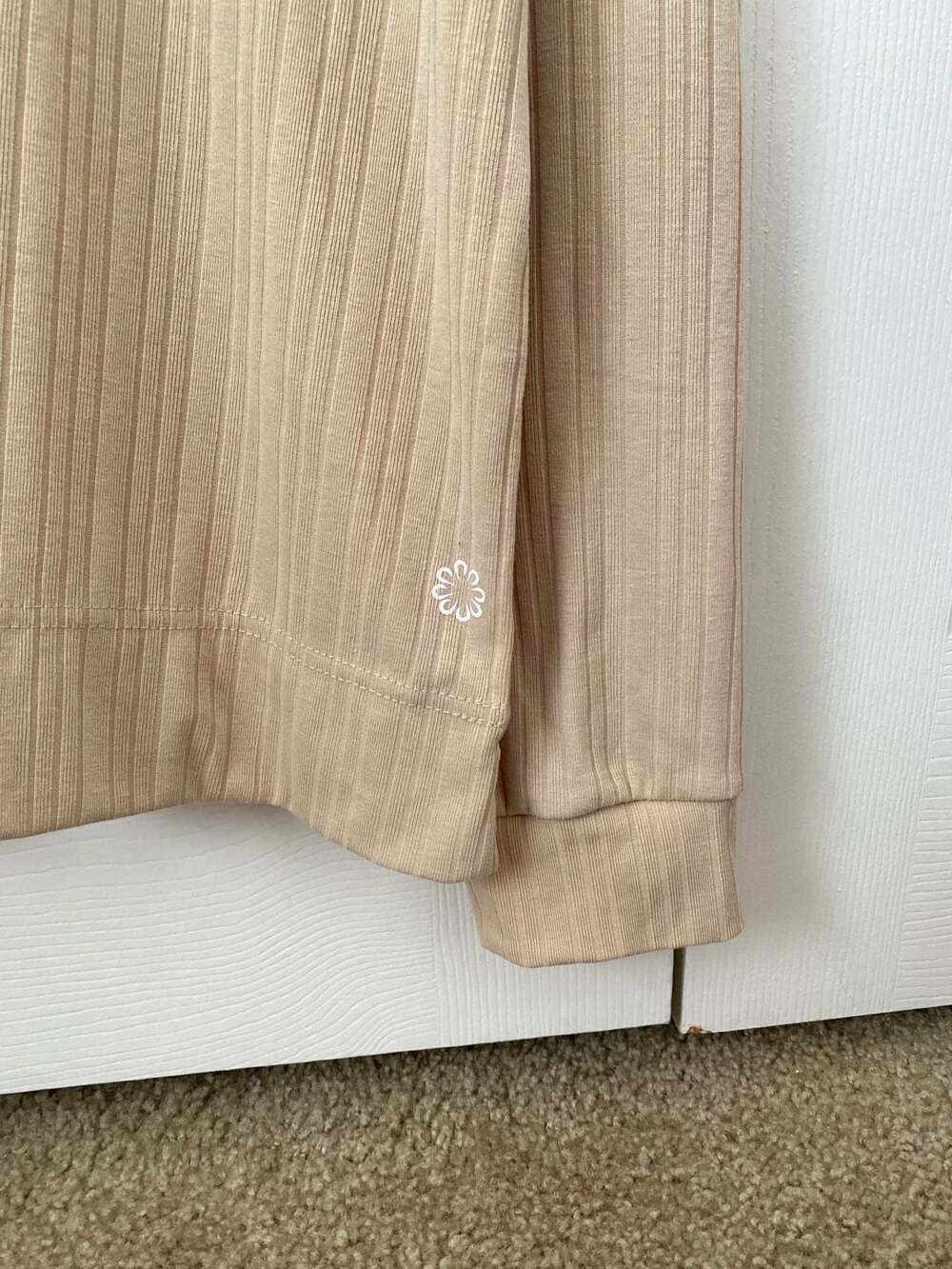 Pro Player Tan Ribbed Quarter-Zip Long Sleeve Pullover - Picture 12 of 15